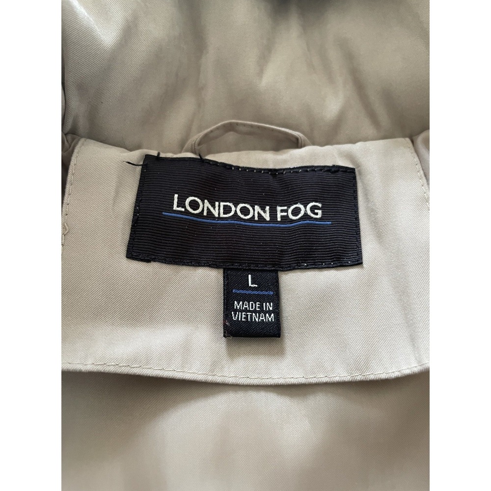 London Fog Women's Winter Coat Removable Hood Size Large Zip Snap Closure Soft - Picture 2 of 12